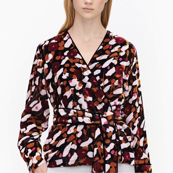 Marimekko Multicolor Patterned Cardigan Wrap top XL - Picture 1 of 7